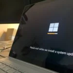 black and white laptop computer
