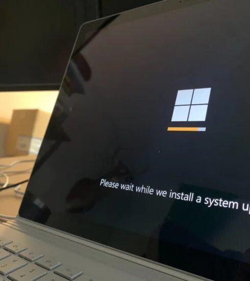 black and white laptop computer