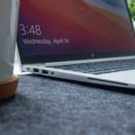 silver and black laptop computer